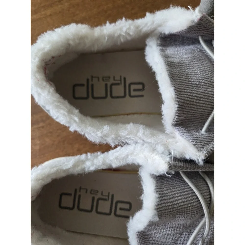 Hey Dude Wendy Corduroy Shoes Women's 9 Casual Comfort Gray
